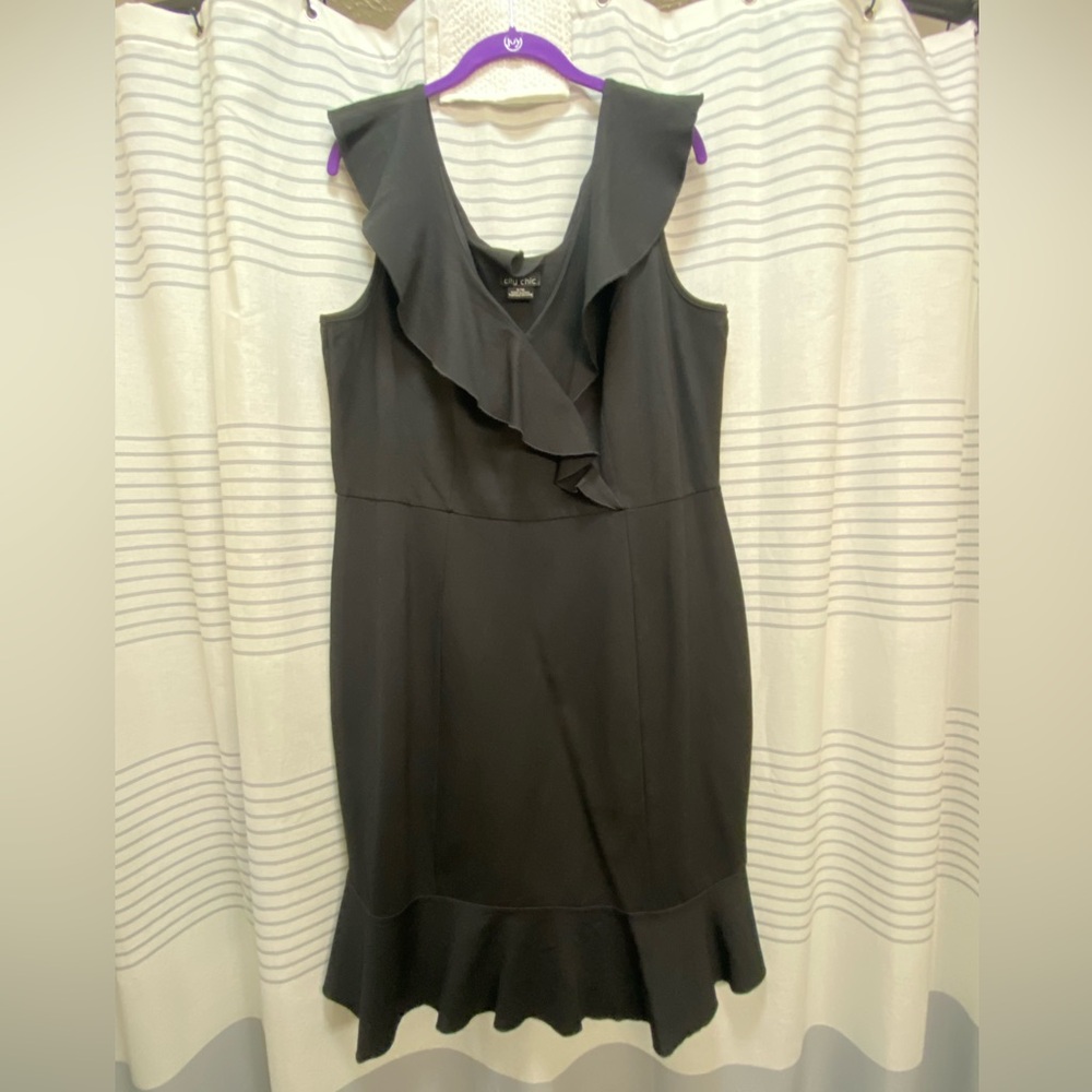 City Chic Black Ruffle Dress